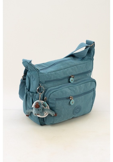 Krinkıl / Klinkır Su Geçirmez Kumaş Çok Gözlü Çapraz Kol Ve Omuz Postacı Çantası Indigo Mavi 5835 Mavi