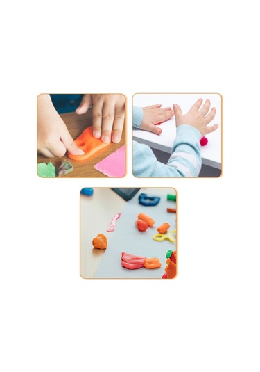 Kil Oyun Hamuru Zıplayan Karışık Renkli 12 Adet 115 Gr Hava İle Kuruyan Air Dry Clay Modelleme Kili