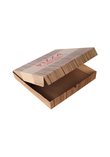 Baskılı Pizza Kutusu 26 x 26 x 4 CM 100 Adet