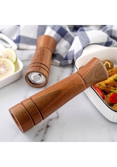 Dancemonkey Ahşap Baharat Değirmeni Öğütücü, Küçük Boy Model Kahverengi