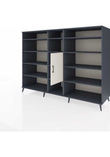 Kronos Dolap 12 Raflı Tek Kapaklı 220x59x163 Antrasit-aytaşı/ant Antrasit-aytaşı/antrasit