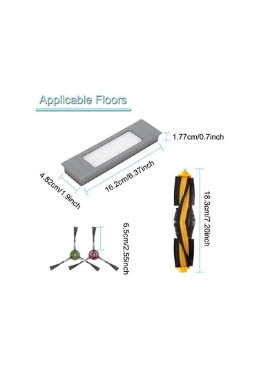 Flybuy Ecovacs Deebot Ozmo T8/t8 Aivi/n8/n8 Pro Plus Robot Süpürge Ana/fırça Yan/fırça Filtresi