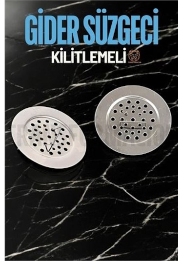 Modacar Kilitlenebilir Metal Lavabo Evye Süzgeci 2 Adet