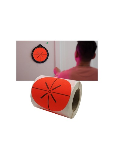 Kendinden Yapışkanlı Hedef Çıkartmaları Açık Hava Antrenman Kağıdı Çıkartmaları Kırmızı 3 İnç Diğer