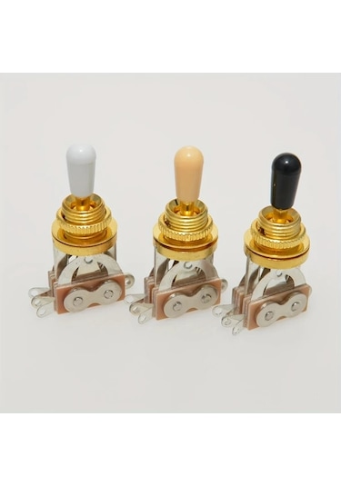 Tongdashop Les Paul Üç Pozisyonlu Gitarlar İçin Nikel Beyaz Başlıklı Dayanıklı Anahtar