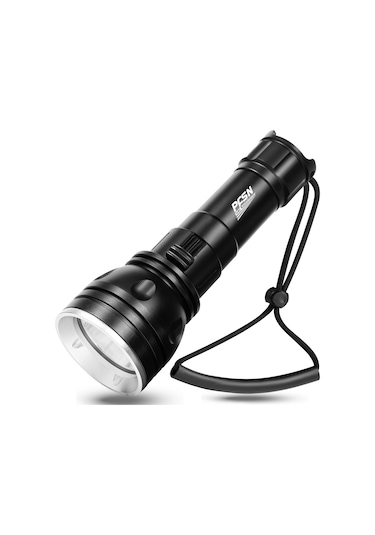 Pfsn Df-3000 Profesyonel Sualtı El Feneri, Şarj Edilebilir Pilli 150m Dalış Meşalesi