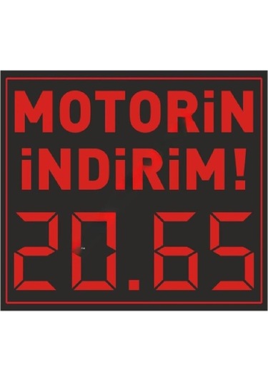 Benzinlik Fiyat Panosu Kasa Ölçüsü: 96x96 Cm