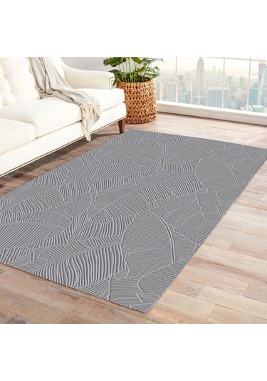Jasrrug Rölyef Halı 120x180 Garden A.gri A.grı Makine Halısı