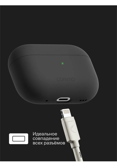 Commo  Airpods Uyumlu Pro 2nd Kulaklıklar İçin Shield Kapak, Siyah 261986540 Siyah