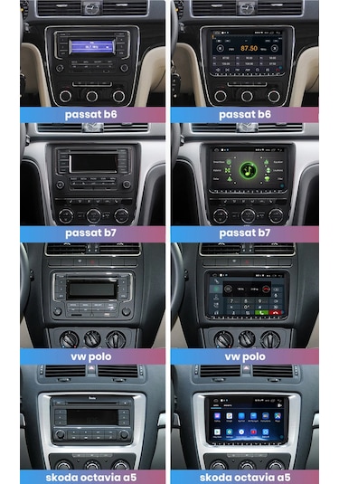 EXVOL 2 GB+32 GB Volkswagen Jetta Android 12 Multimedia Golf Passat Cady