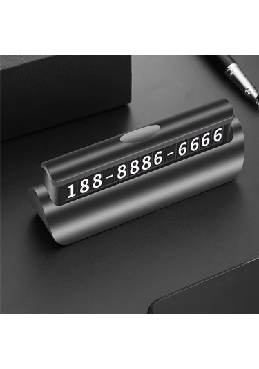 Siyah-gizli Aydınlık Araç Telefonu Plaka Otomatik Etiket Gece Lambası Oto Styling İçin Arabada Telefon Numarası Geçici