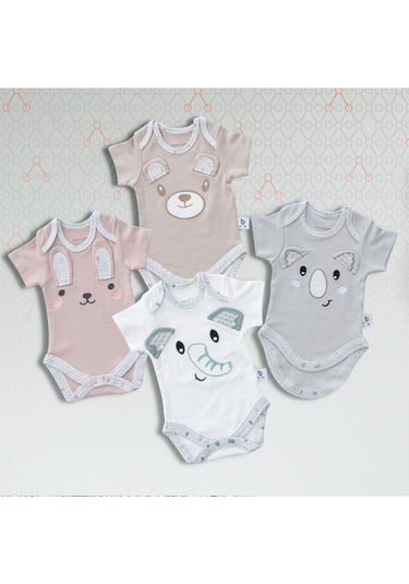 Gezenbebe Hero Bebekler İçin Nakışlı Kısa Kol Body 001