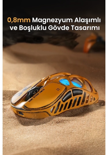 Gravastar Mercury X Rgb 32k Dpı Optik Gaming Mouse, Kablosuz, Magnezyum Alaşımlı, Programlanabilir 5 Mercury X