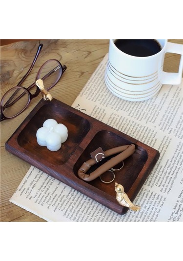 Akayev Ahşap 2 Bölmeli Altın Kuş Sunumluk