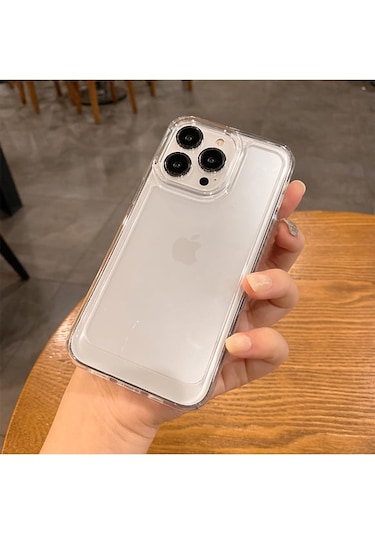 Apple İphone 15 Pro Max Kılıf Deluxe 2mm Şeffaf Silikon - Şeffaf Şeffaf
