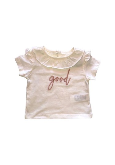 Kız Bebek Çocuk Good Yazılı Şortlu Takım-13870 Krem