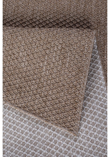 Tm-01 Sisal Jut Hasır Model Tek Renk Dokuma Yıkanabilir Toz Vermez Halı Krem Hasır