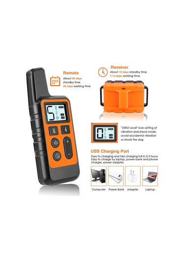 Lemestar Köpek Eğitimi Kolları: 3 Mod Bip, Titreşim, Şok , 500m Kumandalı, Ipx7 Su Geçirmez, 6-45kg Uyumlu, Hızlı Şarjlı Pil