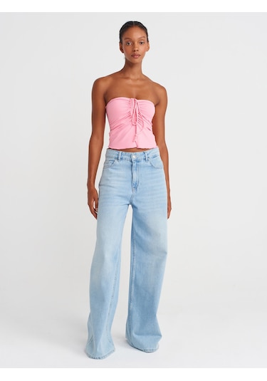 Dilvin 31984 Büzgülü Top-pembe Pembe