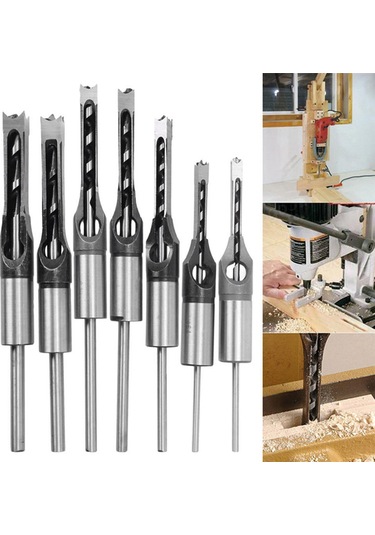 Youmex Ahşap İşçiliği Kare Delik Matkap Ucu - Hss Malzeme Dayanıklı - 3/8 İnç 9.5mm - Viraj Ve Tenon Makinesi İçin