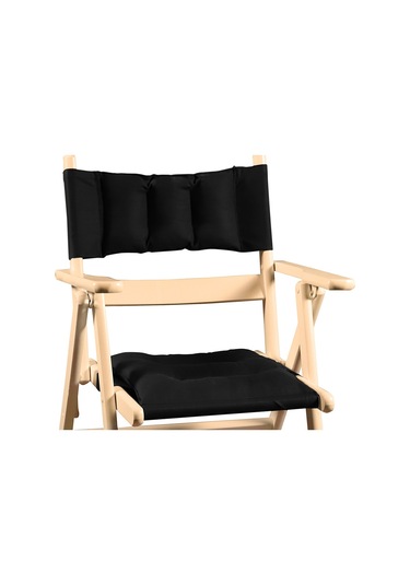 Marmaris Ve Atina Sandalyeler Için Oturum Ve Sırt Minderi- Siyah