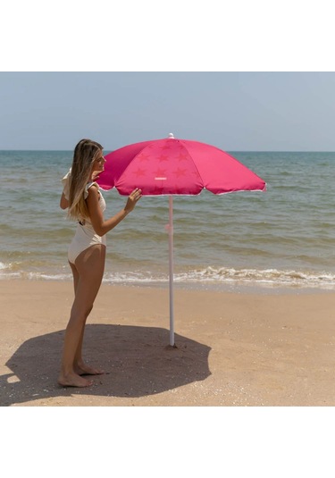 Flamingueo Cyndi Plaj Şemsiyesi Pembe Pembe