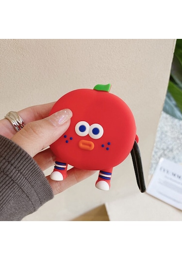 Microsonic Samsung Galaxy Buds Live Kılıf Cartoon Figürlü Silikon Elma