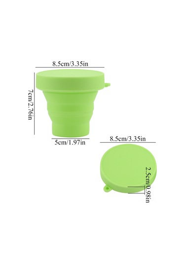 Ximistore9 Yeşil Silikon Katlanabilir Su Bardağı - Taşınabilir, Yeniden Kullanılabilir, Isı Dayanıklı -30 C/+220 C - Seyahat Ve Kamp İçin Yeşil