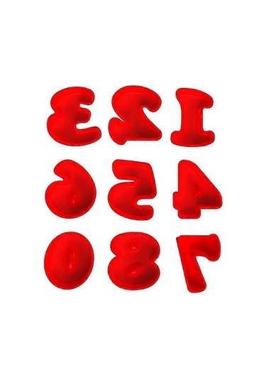 5 Adet Gıda Sınıfı Silikon Kek Kalıbı Dijital Çikolata Bisküvi Pişirme Kalıbı, Özellikler: Sayı 0 Çok Renkli