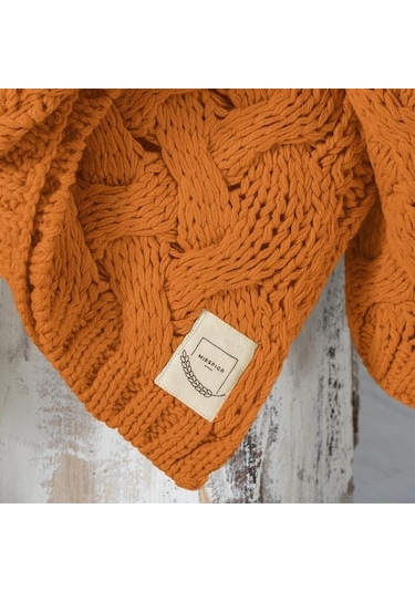 Serenita Saç Örgü Triko Tv Battaniyesi Throw Koltuk Şalı (538861623)-110X160