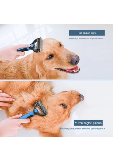 Amazon'un Çok Satan Evcil Hayvan Çift Taraflı Düğüm Tarağı Köpek Tarağı Yüzen Saçları Çıkarmak İçin Kedi Tarağı Evcil Hayvan Malzemeleri Toptan
