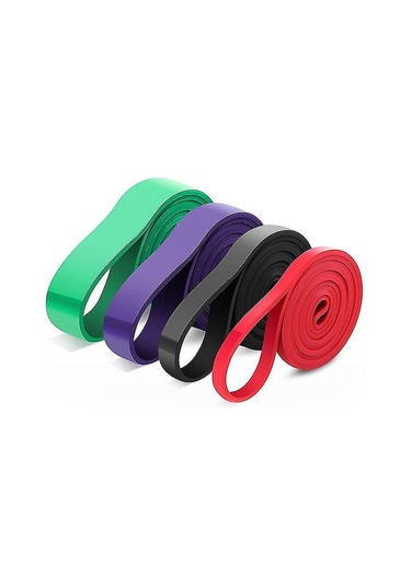 Teltree 4 Adet 2m Esnek Lateks Tpe Egzersiz Direnc Bandı Seti - Pull-up Yardımcı, Vücut Gücü Ve Dayanıklılık Egzersizleri İçin