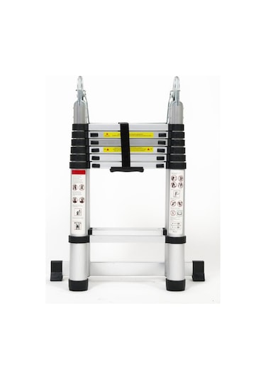 Cardilife 220cm+220 Cm 7+7 Basamaklı A Tipi Açılır Teleskopik Alüminyum Merdiven 7+7