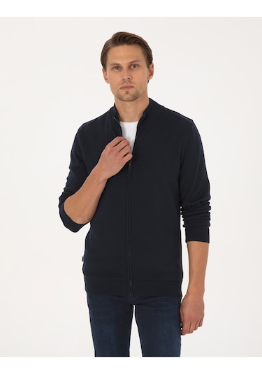 Pierre Cardin Erkek Lacivert Hırka Triko 50317409-vr033 Lacivert