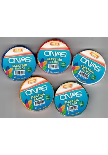 Onas Elektrik Bantı-16X5Mt - 10 Lu Karışık Renk