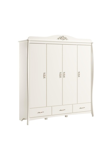 Meltem Kids Prestij Krem Genç Odası Dört Kapılı Dolap