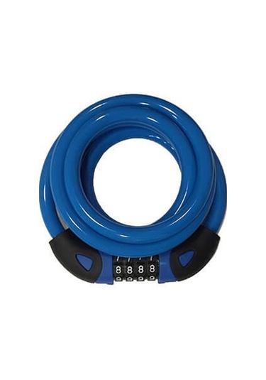 Zozo 12x1800 MM Şifreli Bisiklet Kilidi Mavi Siyah
