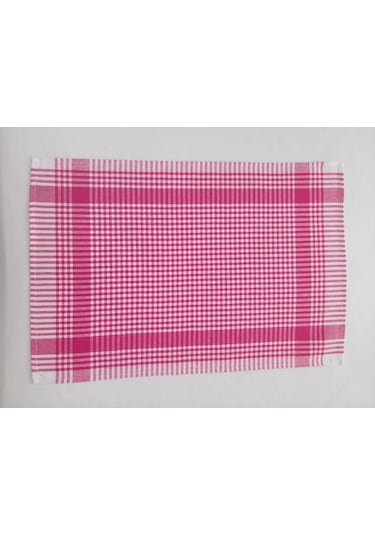 Pamuklu Fuşya Renkli Pöti Kareli 4'lü Kurulama Bezi,peçete