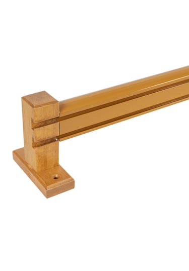 Ahşap Başlıklı Alüminyum Dekoratif Ray Korniş Meşe 250 Cm