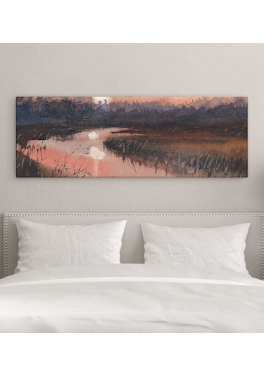 Bk Gift Yatak Odası Konseptli Panorama Kanvas Tablo 100X35Cm-4