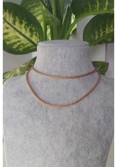 Rose Altın Kaplama Xuping Vip Seri Uzun Zincir Kolye 58Cm 553879863