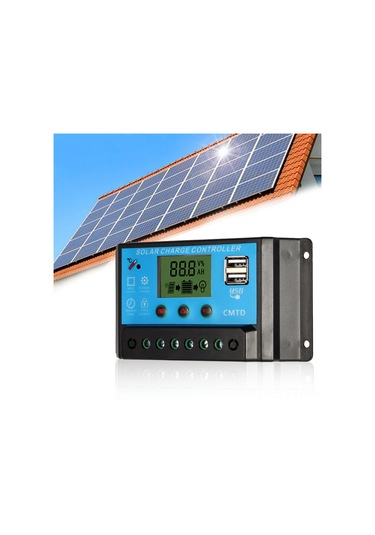 Yaozixa Güneş Enerjisi Kontrolörü 12.6v 10a - Lcd Ekranlı Lityum Pil Şarj/dişarj Yöneticisi Güneş Panelleri İçin