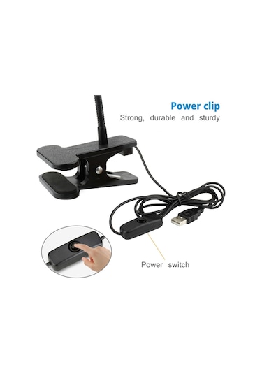 3w 360 Derece Döndürme Usb Metal Esnek Boyun Led Işık