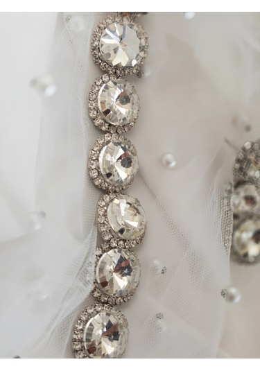 Riviere Kristal Taşlı Çiçek Model Şeffaf Renkli Kolye Küpe Set