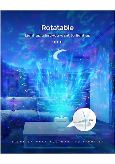 Mufunye Akıllı Uygulamalı Çocuk Gece Lambası: Alexa Destekli Yıldız Projeksiyon, Zamanlayıcı Ve Ses Kontrolü İle Galaksi 360 Projeksiyon