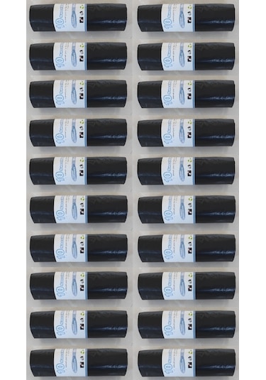 Polyfly Siyah Çöp Poşeti 90 x 120 CM 10'lu Rulo 20 Rulo 200 Adet