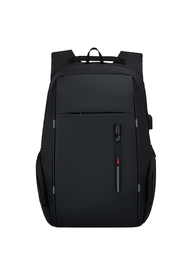 Didadodo 17 Usb Şarjlı Su Geçirmez Yastıklu Su Geçirmez Sırt Çantası - Büyük Kapasiteli Laptop Çantası Siyah Siyah