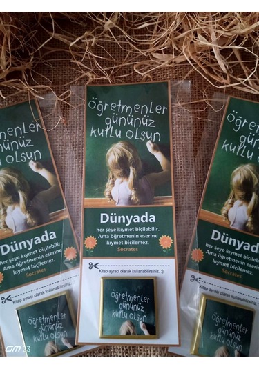 Farklı Market 24 Kasım Öğretmenler Günü Kitap Ayraçlı Çikolata 20 Adet