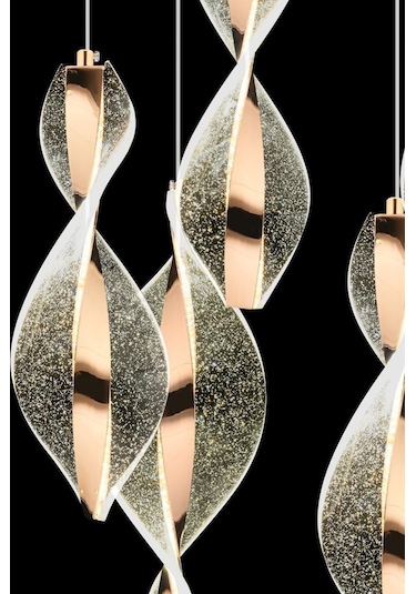 İstanbul Avize Mars 6'lı Gold Kumandalı 3 Renk Led Lüx Modern Ledli Avize