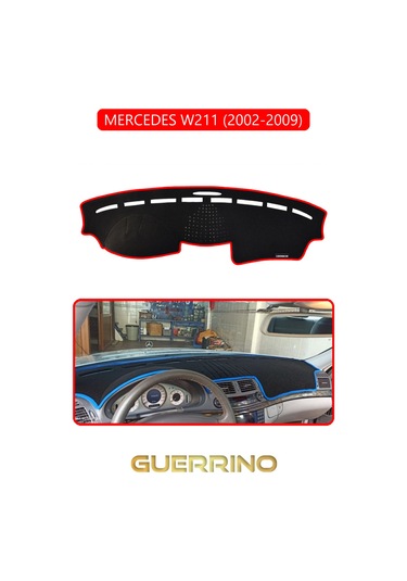 Mercedes W211 2002-2009torpido Koruma Kılıfı Kırmızı Kenar